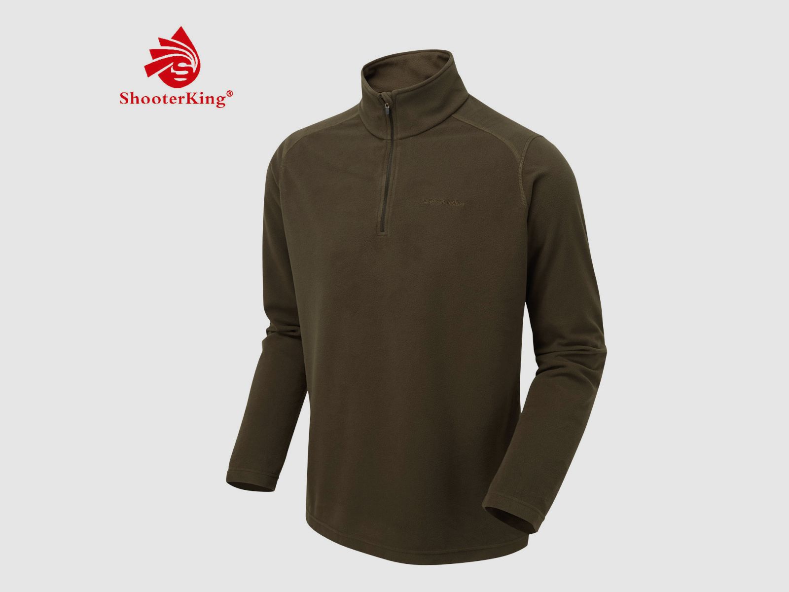SHOOTERKING Woden Fleece Pullover Olijf