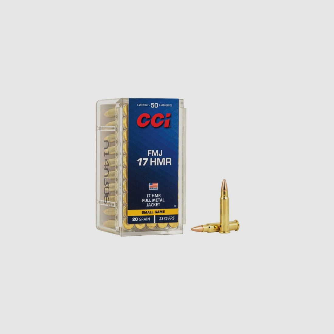 SCATOLA DA 50 PATRONI CCI FMJ CAL.17HMR 20GR