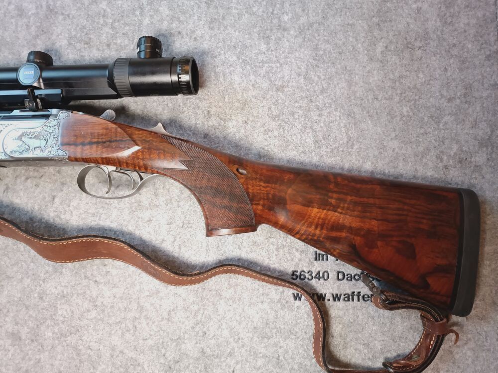 Krieghoff Ulm Ultra TS Zeiss Variopoint 2,5-10x50 calcio a pompa* RH con occhio sinistro