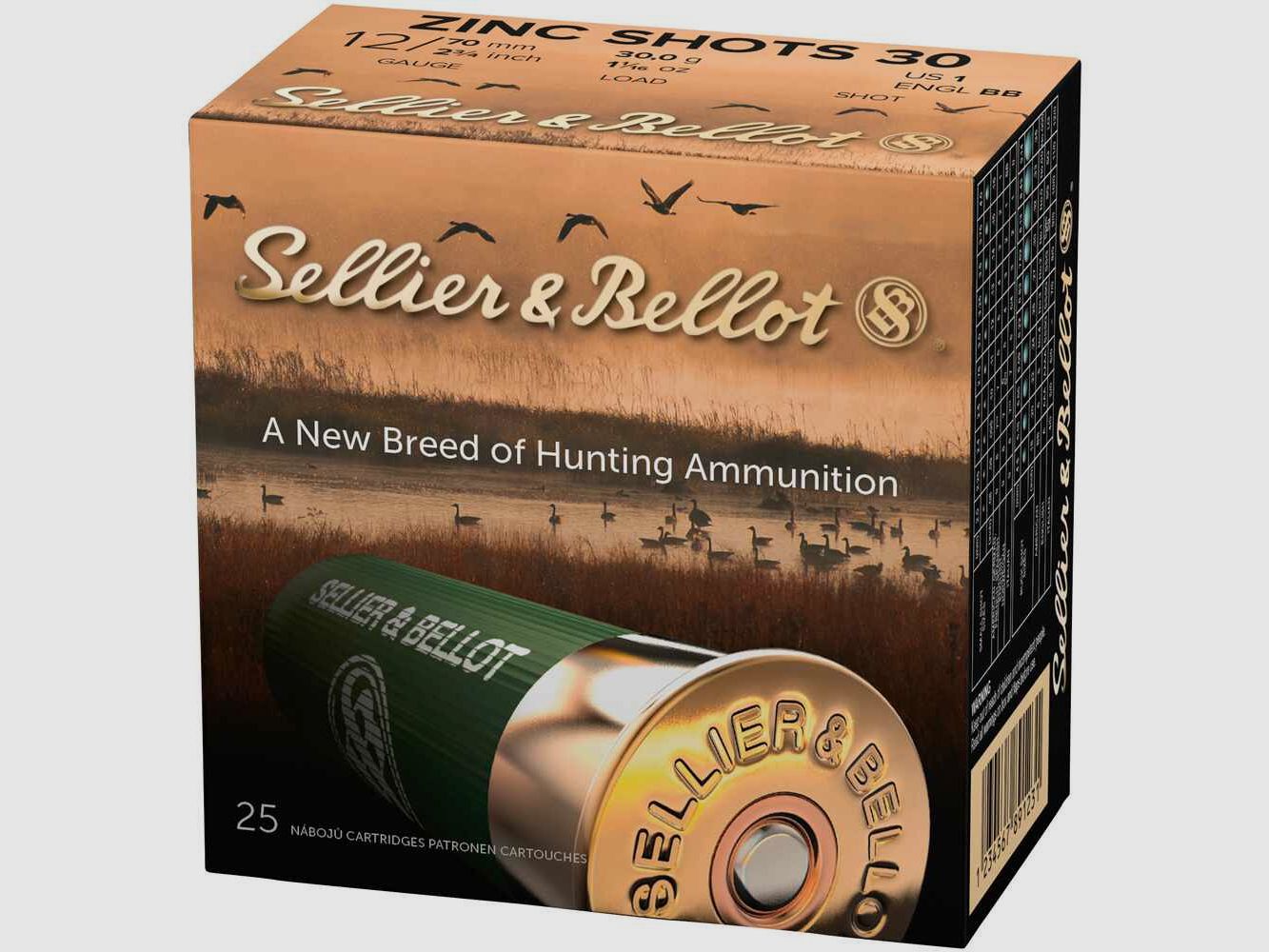 Sellier & Bellot Shotgun Ammunition 12/70 30g 3.50mm Zinc Shots