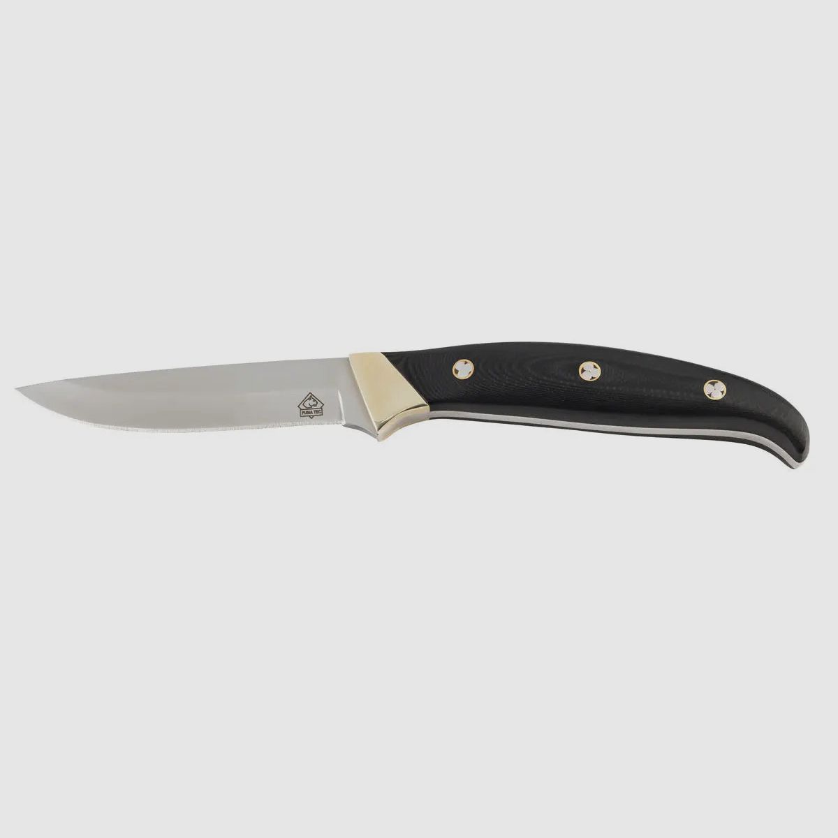 Cuchillo de cinturón PUMA TEC, G10 negro con pines de mosaico