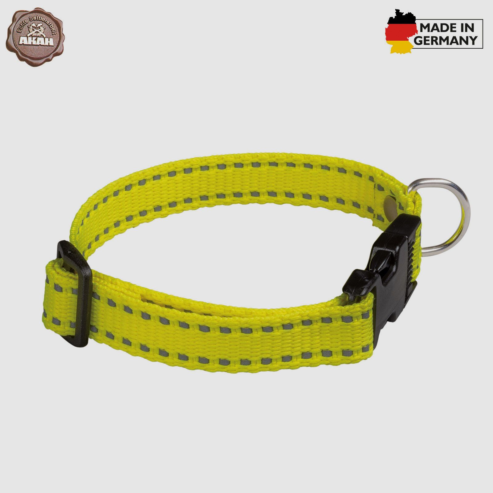 Obroża dla szczeniąt AKAH neon żółta 26-40cm