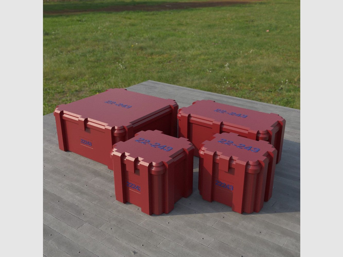 Filamelt Munitionsbox / Ammo Box .22-243 – Patronenbox ‘Klappdeckel’ – 20 / 25 / 50 / 100 Runden