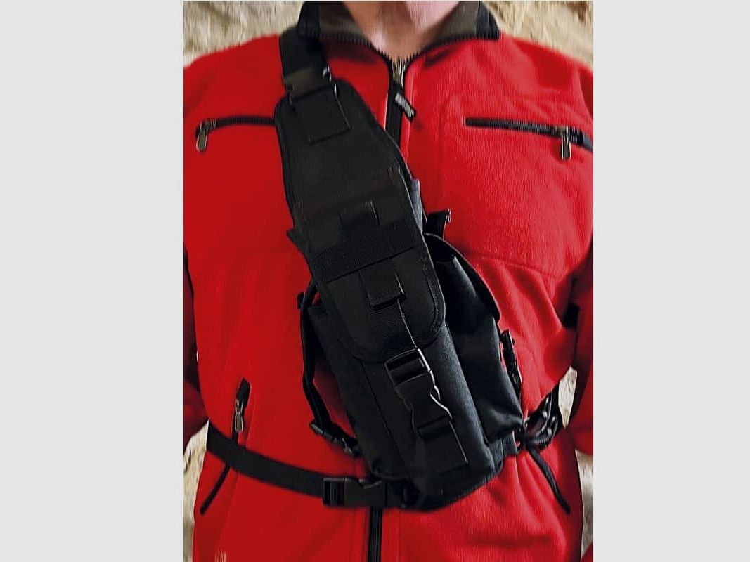 Dualoptik Brusttasche