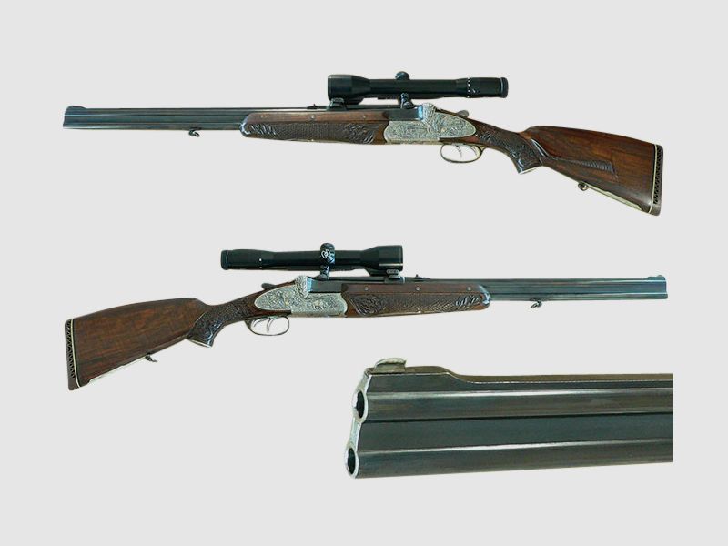 Double express rifle Franzoj Ferlach, cal. 9,3x74R avec lunette