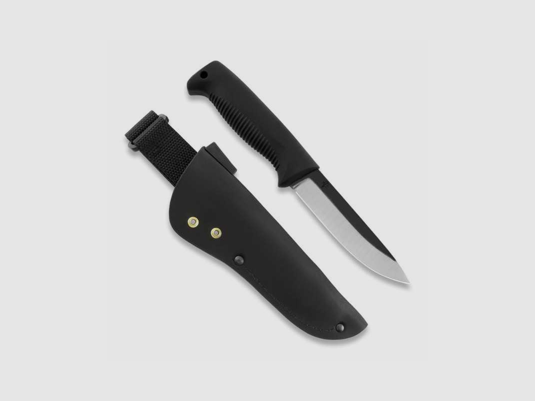 Peltonen Knives M07 Ranger Puukko Sissipuukko FJP145 unbeschichtet Lederscheide schwarz