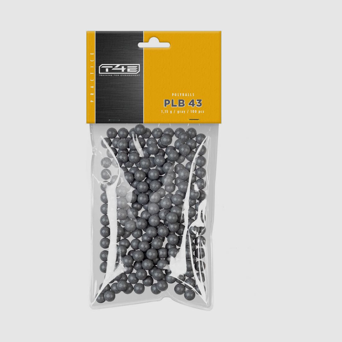 T4E .43 Kunststoffkugeln - 1,15g/100stk/grau
