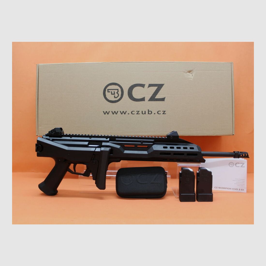 CZUB Ha.Büchse 9mmLuger CZ UB CZ SCORPION EVO3 S1 CARBINE COMP 16" Lauf/ M-LOK/ Klappschaft(9mmPara/9x19)
