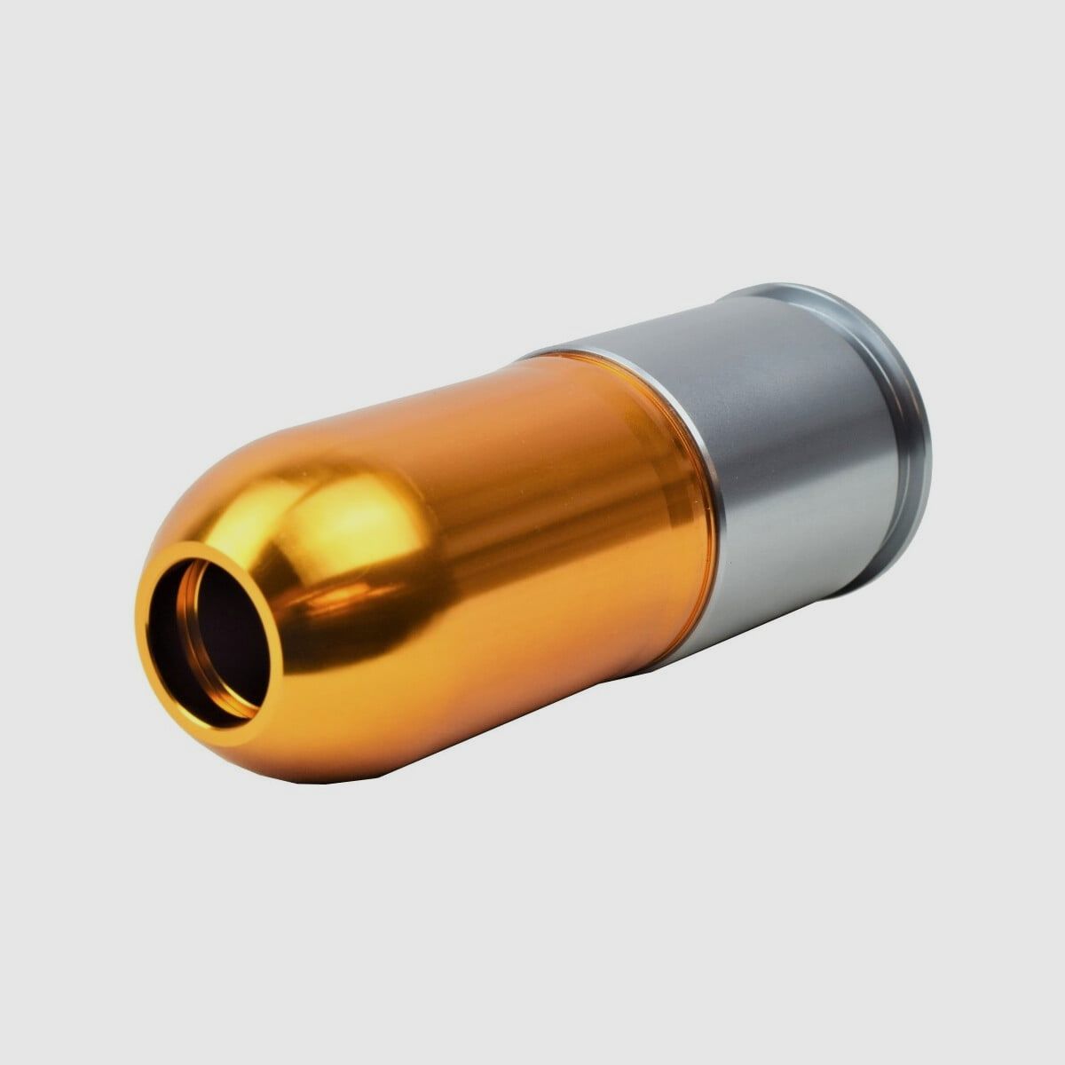 40mm BB-Shower Long Airsoft Granate Silver/copper - 80 rds 6mm, Bild 1 von 3