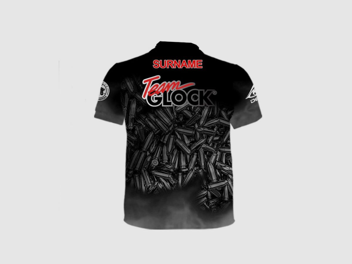 DED Sportswear Set Team Glock Schwarz Thema, Größe: L, Benutzerdefinierter Name: Mit Benutzerdefiniertem Namen, Bild 3 von 3