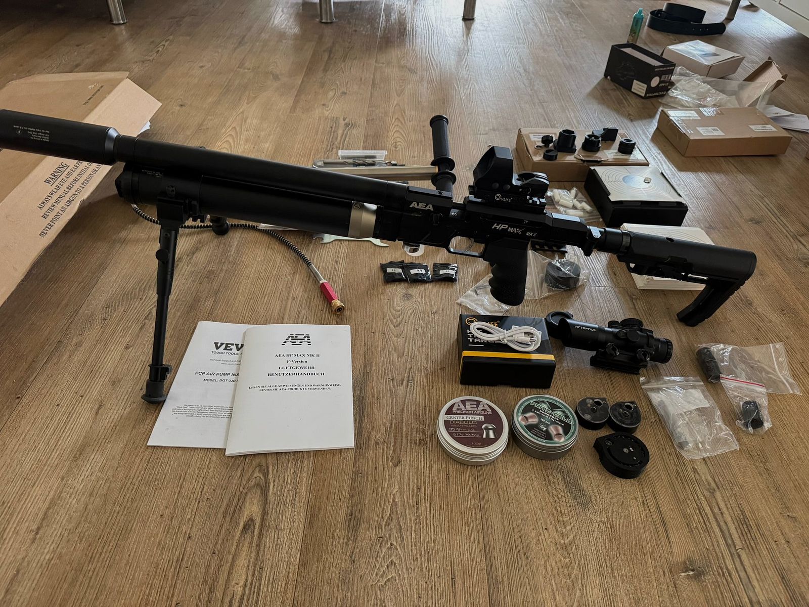 Airgun HPMAX Mk2 kaum benutzt mit div. Zubehör 