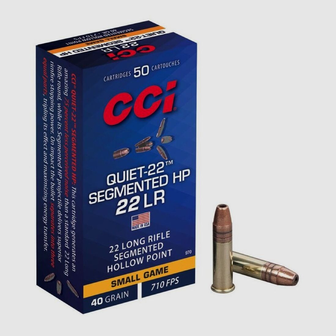 CCI Quiet-22 SHP 40grs 50St .22lr