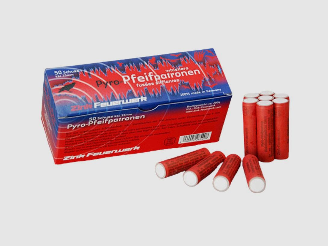 Zink 15mm Pyro-Pfeifpatronen 50 Schuss