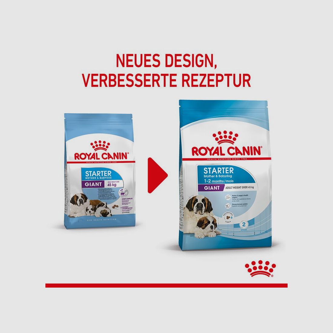 ROYAL CANIN Sehr Große Hunde Trockenfutter Starter Giant tragende Hündin und Welpen 15 Kg