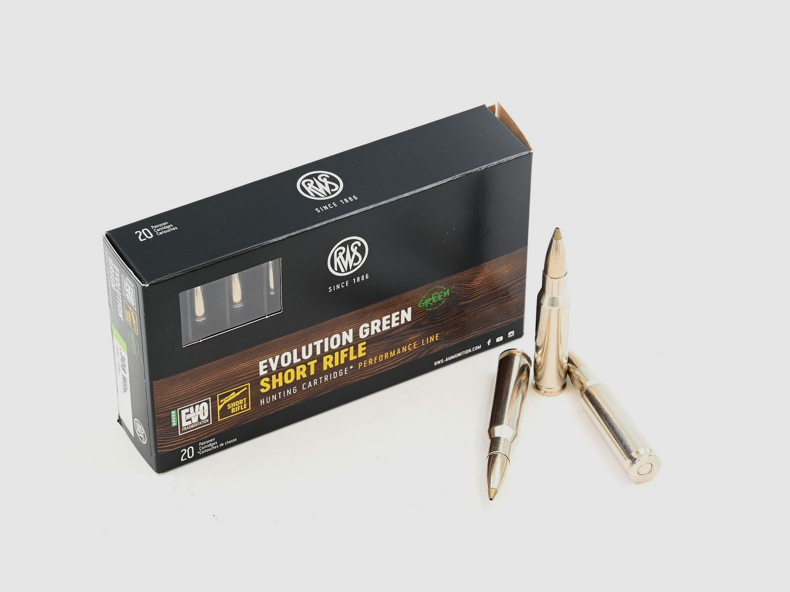 RWS Evo Green, .308 Win. (Fucile Corto), 9,0g/139gr, 20 pz.