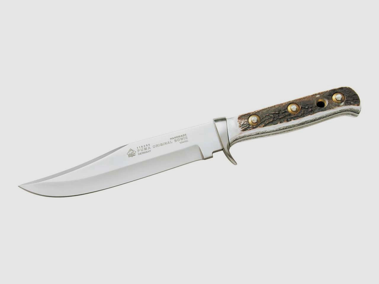 Jagdmessser Puma Bowie Stahl 1.4125 KlingelĂ¤nge 15,6 cm inklusive Lederscheide (P18)