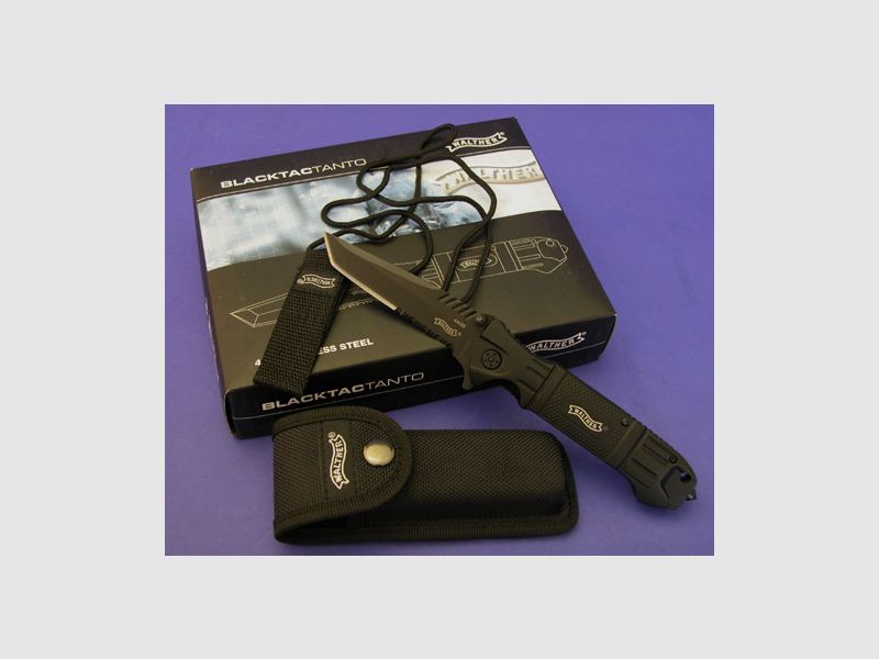 WALTHER BLACK TAC TANTO Folding Knife