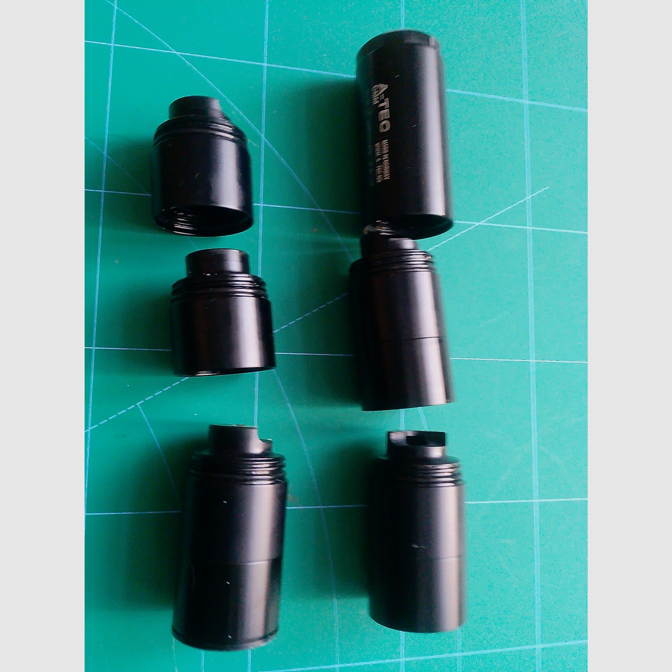 1 x Schalldämpfer 1/2" 20 UNF Gewinde 9 Kammern 4,5 mm A-Tec Norwegen