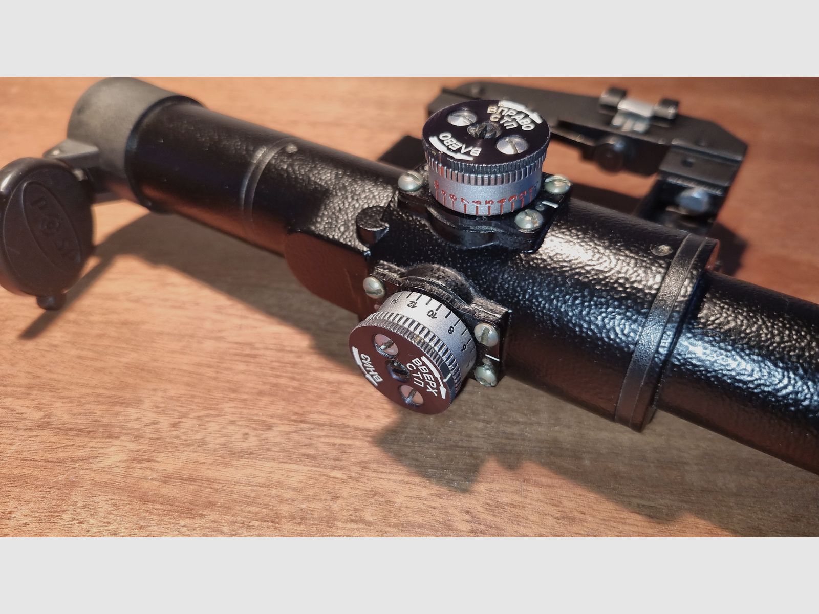 Belarussisches Zielfernfohr BelOMO POSP 4x24V (PSO-1) Mit LCT Mount Extender für Airsoft AK Kalaschnikow / Dragunow / Vintorez +++