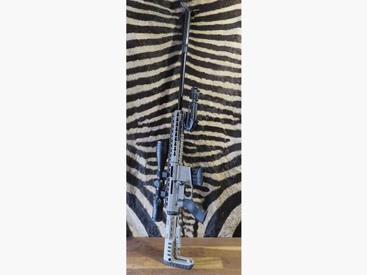 Carabine PALLAS BA15-22 TAN cal.22lr canon 47 cm + lunette HAWKE AirMax 4-12x40AO + bipieds Zeadio