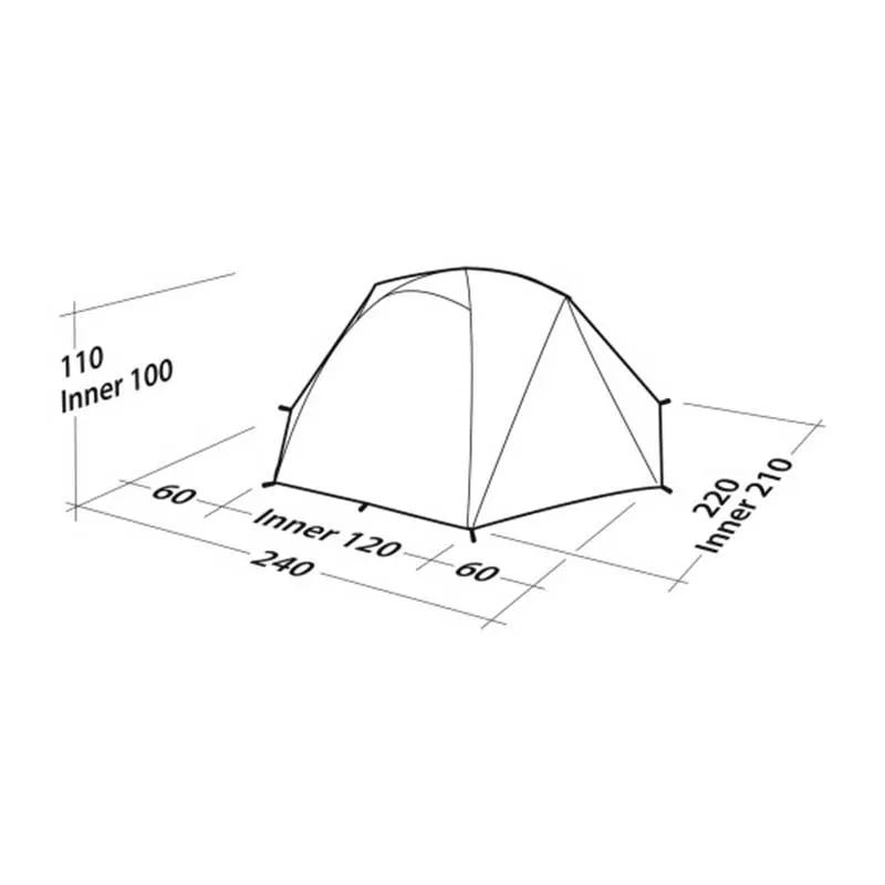 Robens BOULDER 2 blue two-person trekking tent, image 8 of 8