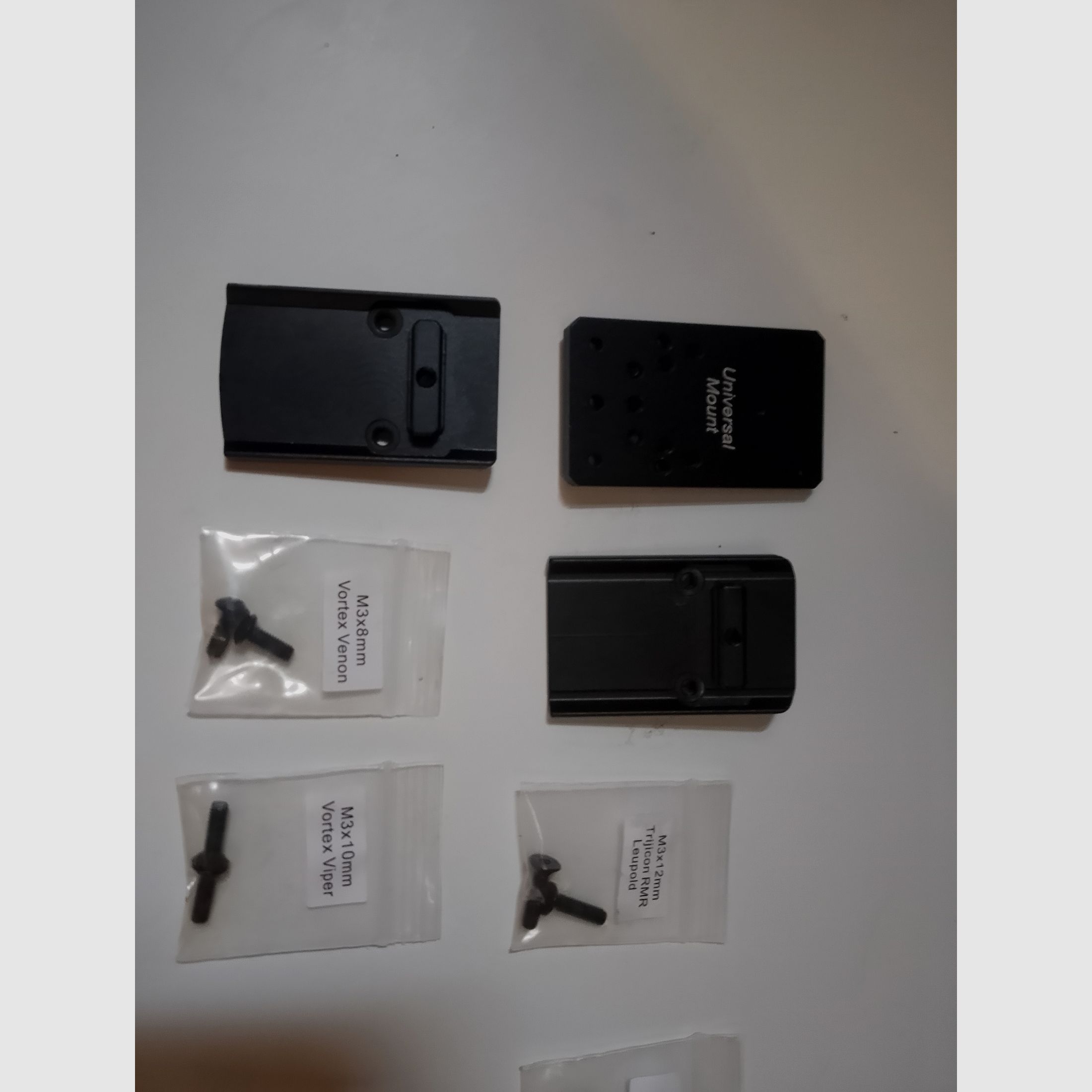 Placas de montaje diversas para pistola con tornillos para red dot sight zf Glock 17 19 22 Walther Beretta Umarex adaptador universal para montaje de scope