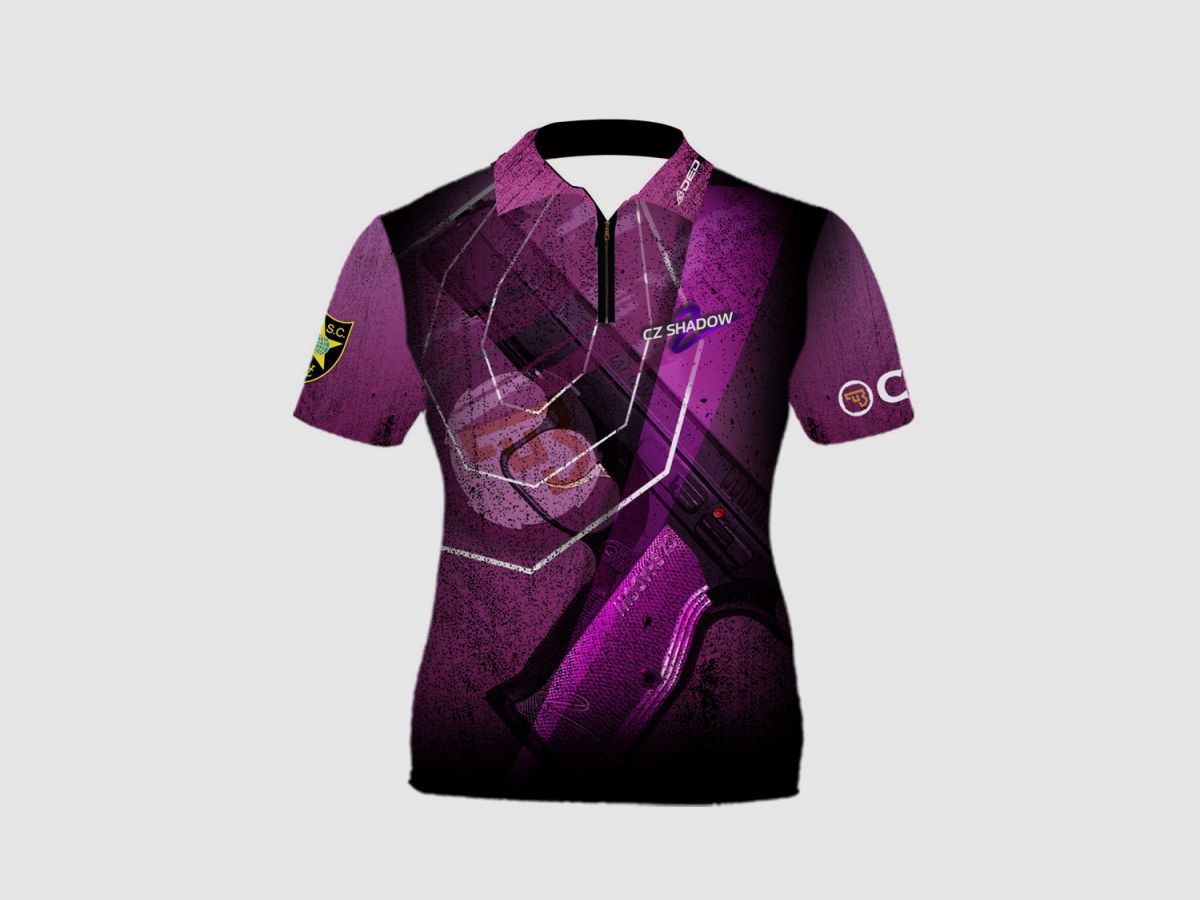 DED CZ Shadow 2 Purple T-Shirt, Größe: L, Benutzerdefinierter Name: Kein Name, Bekleidungsart: Regulär (Herren), Bild 3 von 3