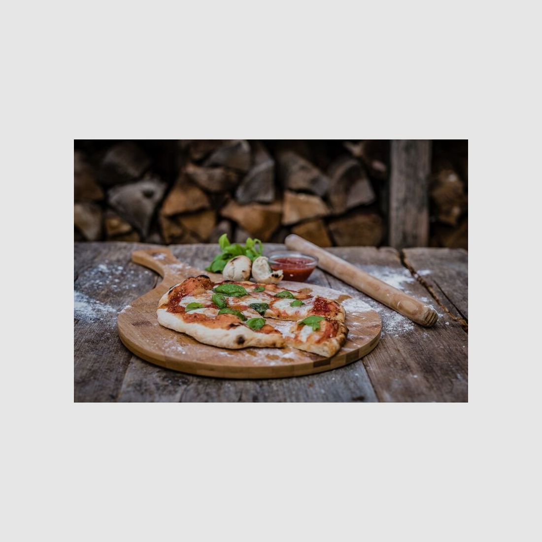 Grillfürst Pizzabrett Bambus 33 cm