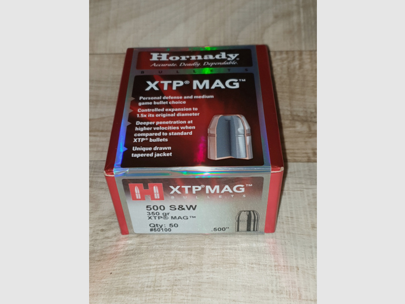 50 Geschosse Hornady .500 350 gr XTP / HP