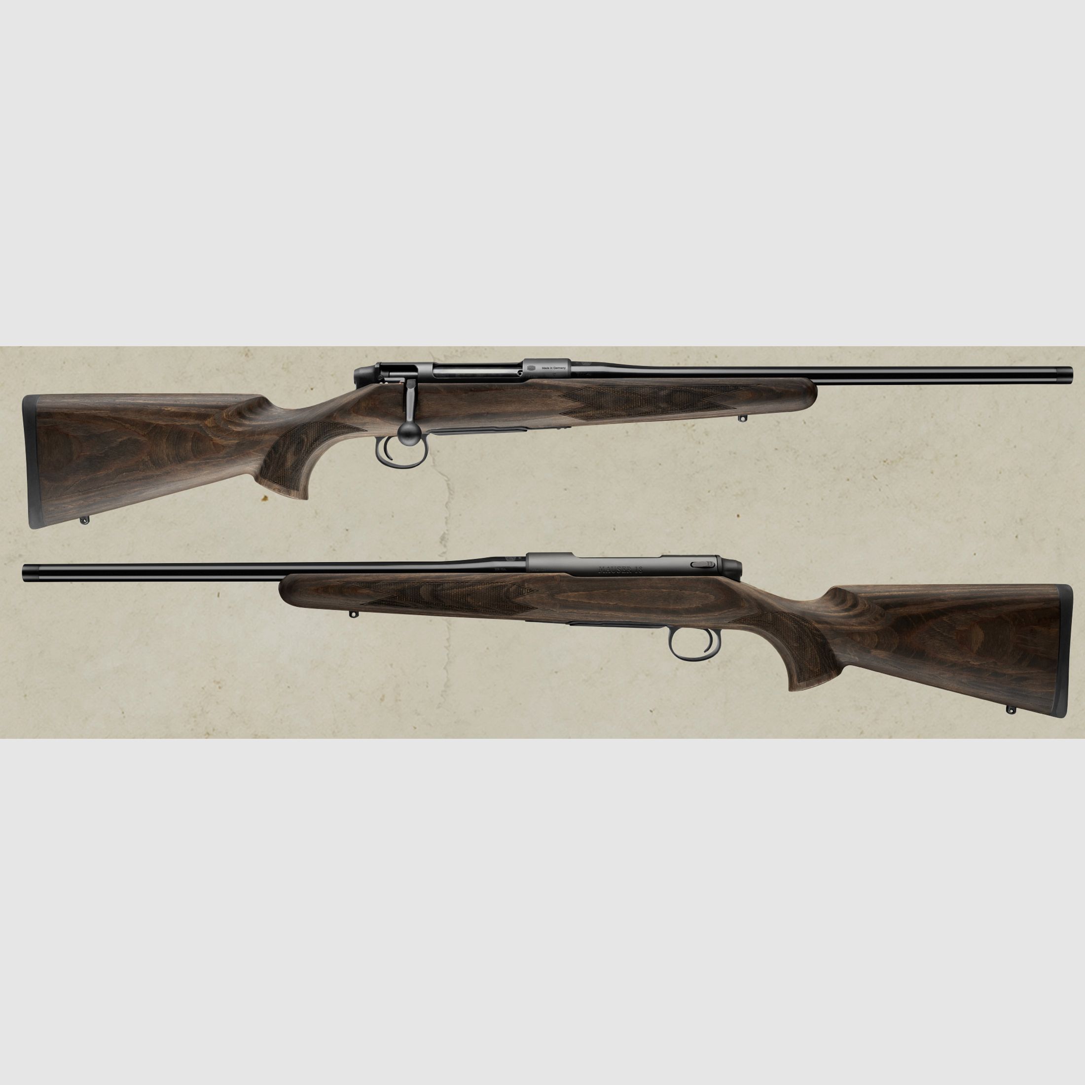 Fucile a ripetizione Mauser M18 Pure con calcio in legno stratificato filettatura della volata M15x1