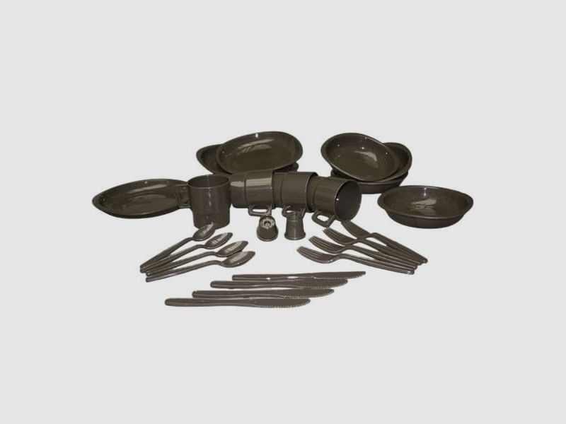 MIL-TEC 26-teiliges Teller und Besteck-Set
