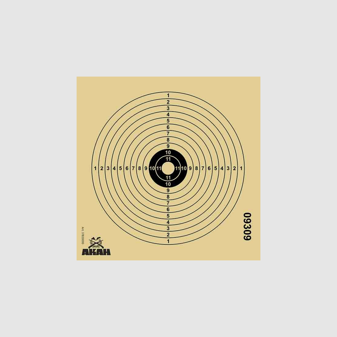 AKAH Luftgewehr-Scheibe 14x14cm