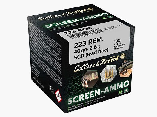 .223 Rem. Screen-Ammo SCR Zink 2,6g/40grs. Sellier & Bellot