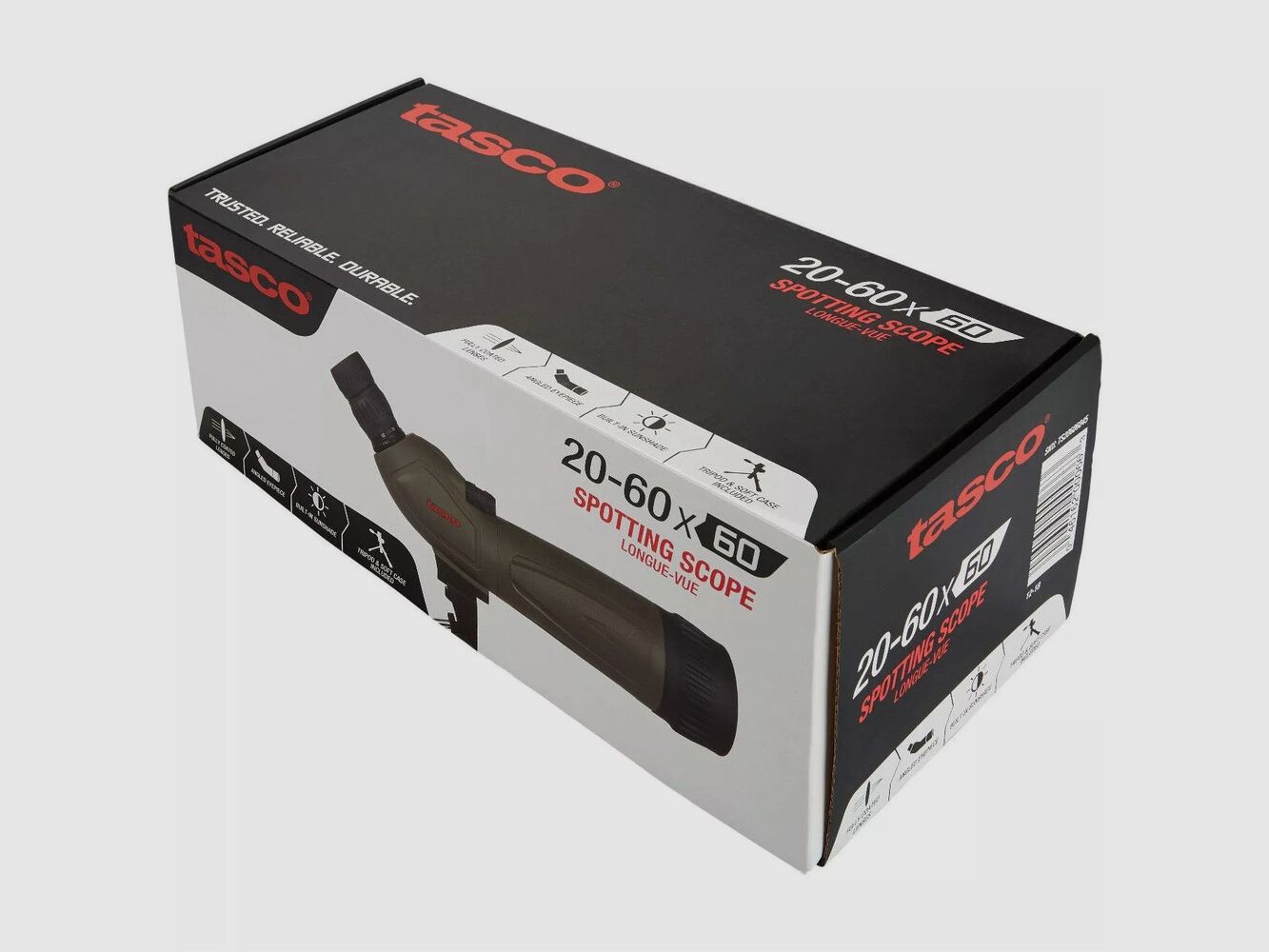 TASCO 20-60x60 luneta kątowa oliwkowa z statywem i uchwytem do okna, zdjęcie 6 z 6