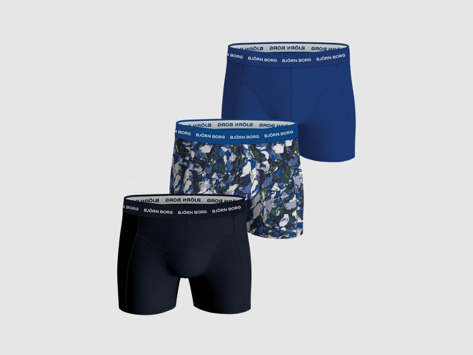 Björn Borg 3-Pack Briefs Marine Blue/Blue/Light Print