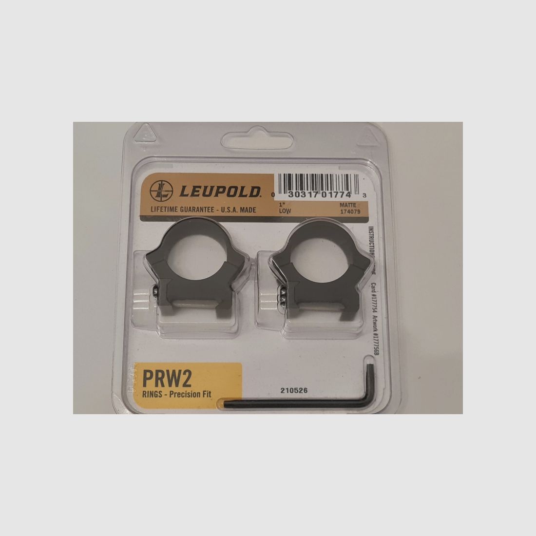 Leupold PRW2 Montage 1Zoll 25,4mm Low Ringe Picatinny