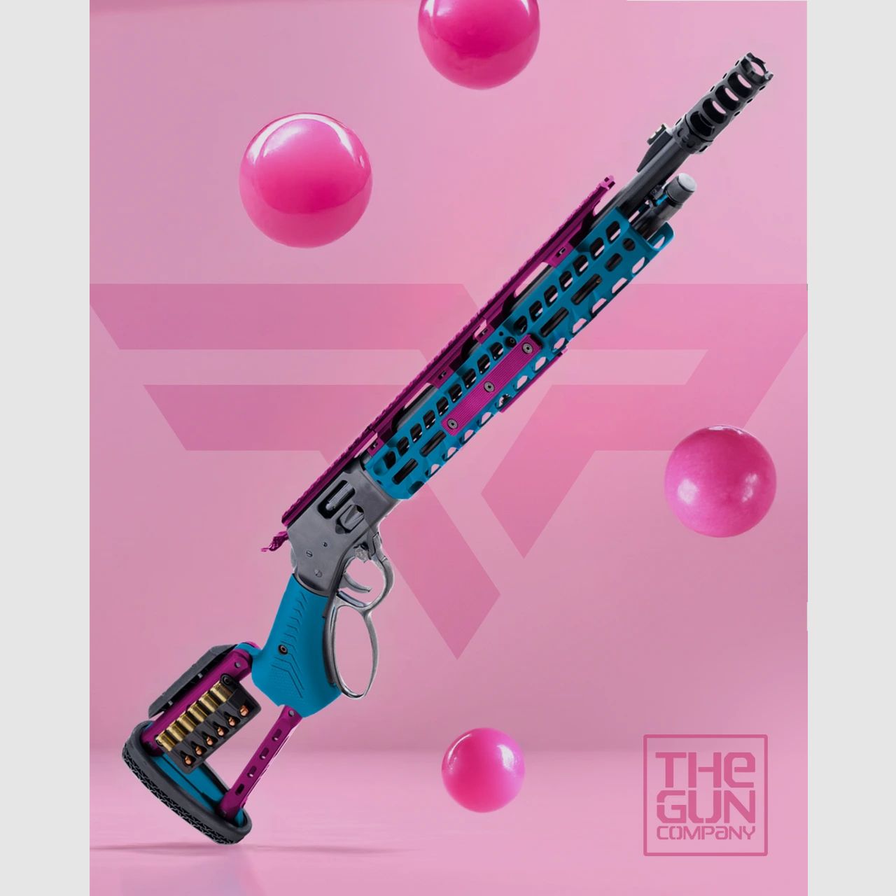 Set di calci per pistola Ranger Point Precision Costa Henry (Rosa e Turchese)