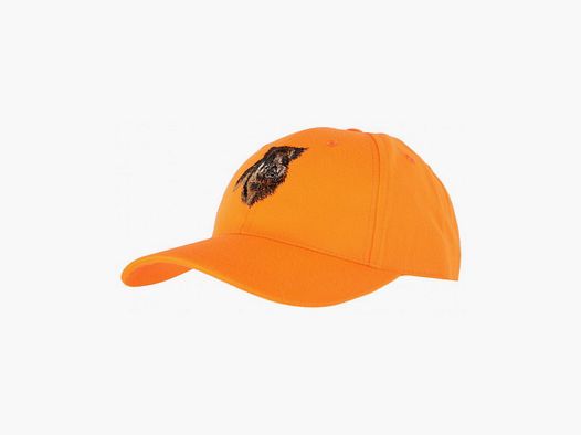 Orange embroidered boar cap