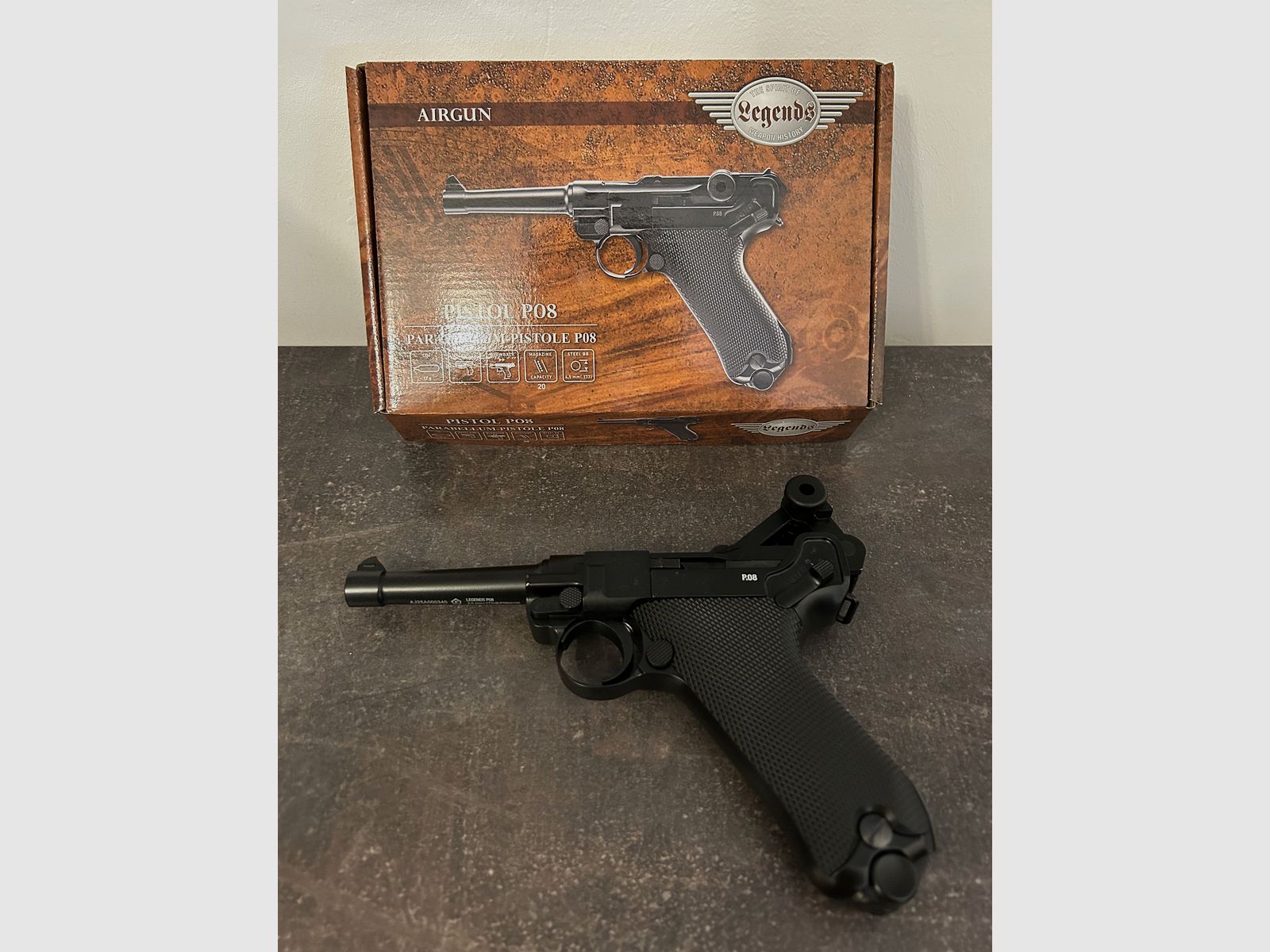 Luger P08 Co2 BLowback (Parabellum P08) 4,5mm BB