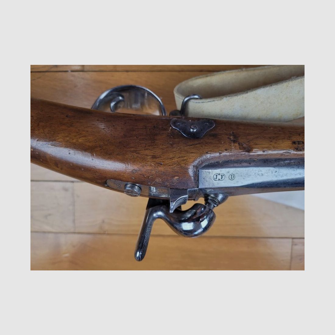 Sehr schönes Gewehr Modell 1842 T (nicht Tbis) – Nationale Waffenfabrik Tulle 1850 – Bajonett – Gewehrriemen – Ausgezeichneter Zustand, Bild 20 von 32