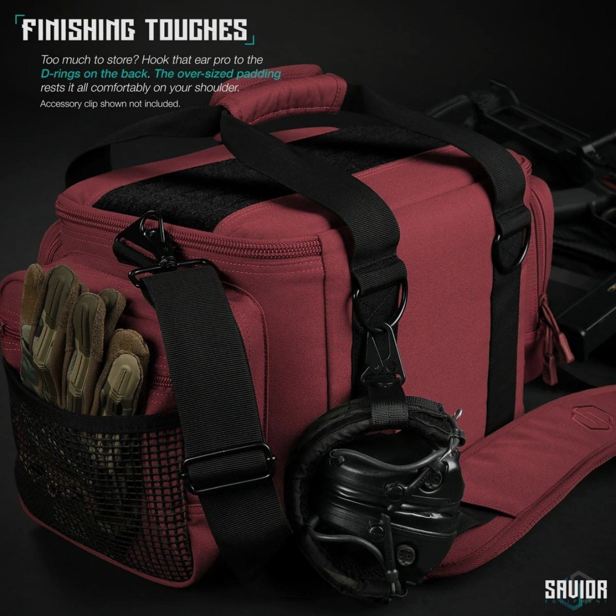Savior – Bolsa de tiro para pistola – Roja – RA-3GUN-WS-RD, imagen 6 de 7