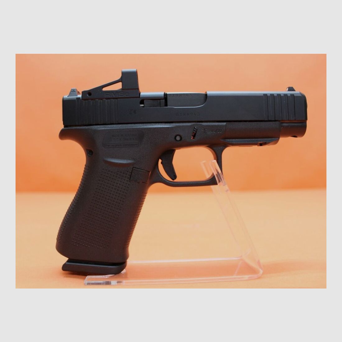 Pistolet Glock Ha. 9mm Luger Glock 48 R/FS MOS SHIELD RMSc Slimline canon de 106 mm / viseur à point lumineux