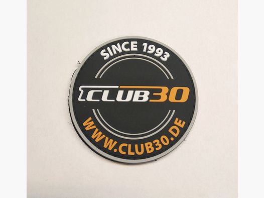 CLUB 30 Fan-Artikel Patch m. Klett 2-farbig