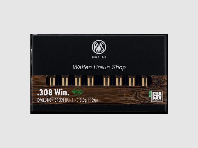 RWS .308 Win EVO VERDE 9,0g/136gr 20 piezas