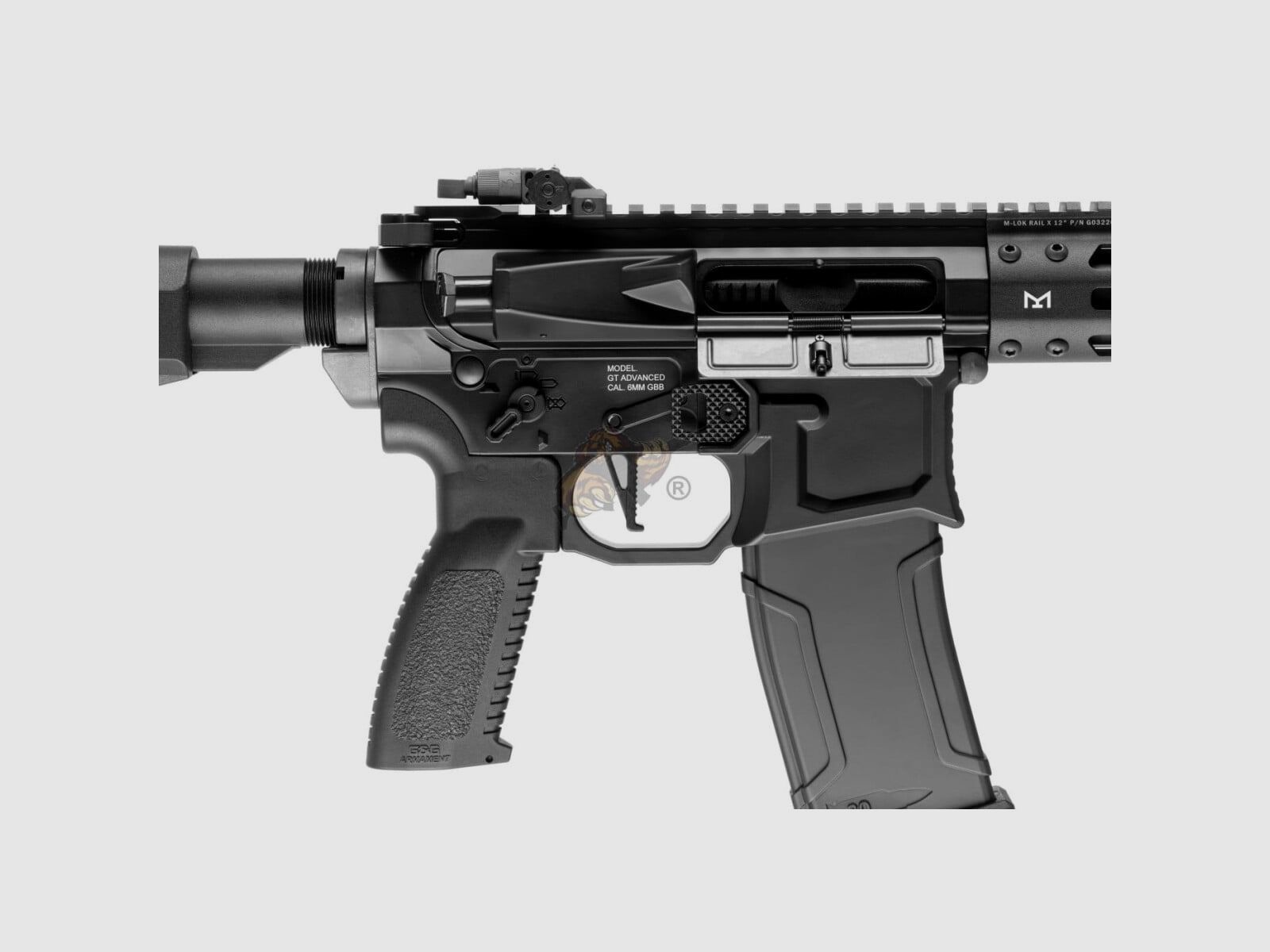MGCR 556 GBBR 12" Gas Blow Back Softair Gewehr Frei ab 18 – Schwarz -F- | G&G