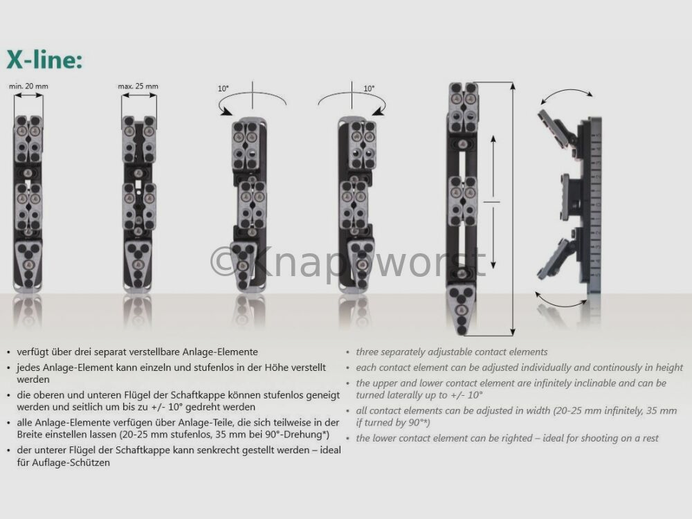 Feinwerkbau Feinwerkbau 800X Alu Silb/Schw Schaftkappe X-line
