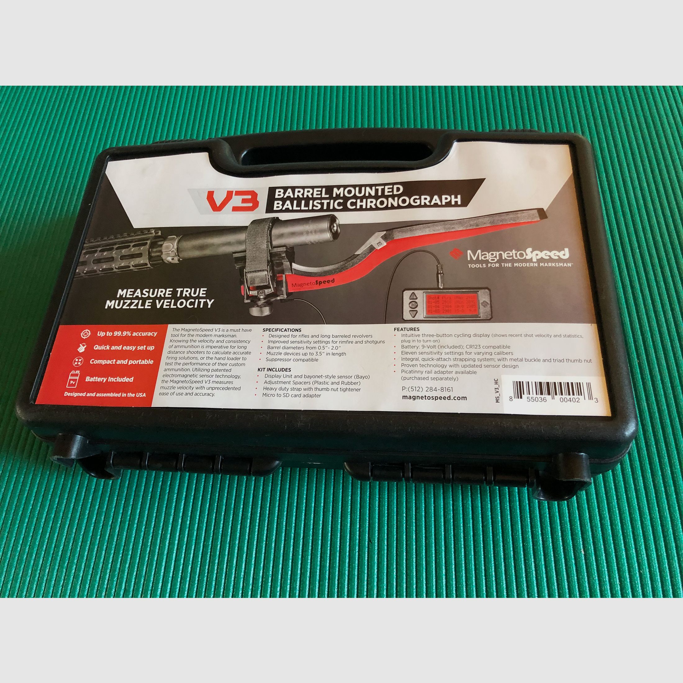 MagnetoSpeed V3 Ballistic Chronograph mit V3 Rail Adapter