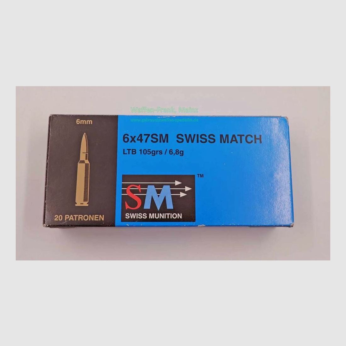 Swiss Ammunition Büchsenpatronen 6x47Swiss Match