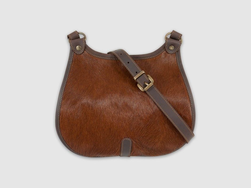 Hochwertige Pull-Up-Leder-Jagdtasche in Dunkelbraun, Bild 2 von 7