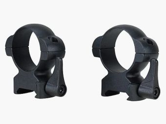 Weaver Grand Slam Weaver-Style Rings Lever Lock matte black 30mm high, BH 12.7mm